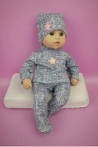 Костюм-тройка "Синий деним" (36см)