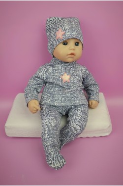 Костюм-тройка "Синий деним" (36см)