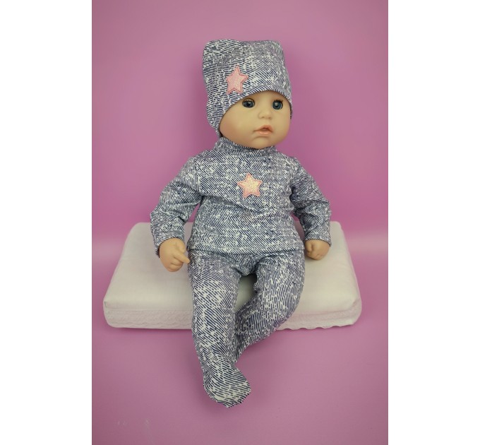 Костюм-тройка "Синий деним" (36см)