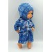 Одежда для куклы Беби Бон / Baby Born 36 38см Халат синий