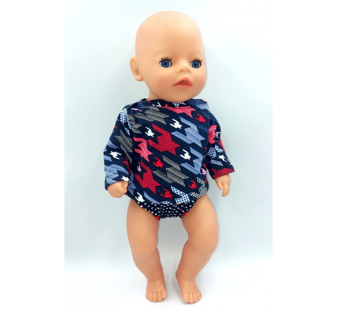 Одежда для куклы Baby Born / Беби Бон 36-38см футболка в принт космический