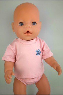 Футболка рожева для пупса Baby Born 40 - 44 см