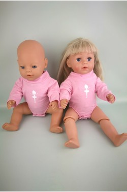 Боди розовый для пупса Baby Born 40 - 44 см