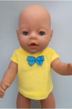 Майка "Рідна" велюрова - одяг для ляльки baby born 40 - 43 см