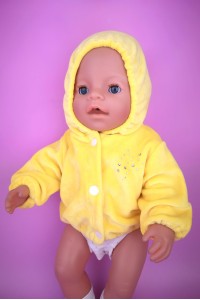Плюшевая кофта "Одуванчик" для пупса Baby Born 40 - 44 см