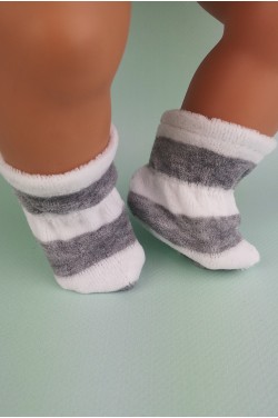 Носки велюровые в полоску для пупса Baby Born 40 - 44 см