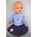 Свитер голубой для пупса Baby Born 40 - 44 см