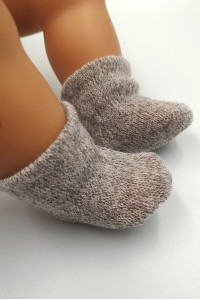 Носки "шерстяные" серые для пупса Baby Born 40 - 44 см