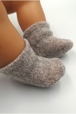 Носки "шерстяные" серые для пупса Baby Born 40 - 44 см