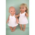 Сарафан белый с камушками для пупса Baby Born 40 - 44 см