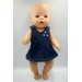 Сарафан джинсовий теплий трикотажний для пупса Baby Born 40 - 44 см