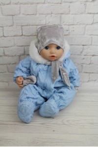 Голубой комбинезон мальчику 46см