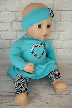 Костюм блакитний з аплікацією (46 см)