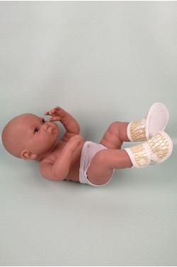 Обувь для куклы Антонио Хуан 42 см - Ботинки с золотым тиснением