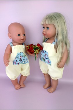 Песочник светлый - одежда для куклы Baby Born