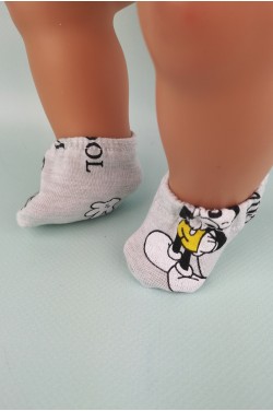 Носки короткие в принт для пупса Baby Born 40 - 44 см