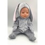 Костюм для пупса Baby Born 43см - Вухань сірий з рожевими вухами