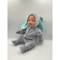 Костюм с носками для пупса Baby Born 43см - Ушастик серый с голубыми ушами