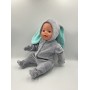 Костюм зі шкарпетками для пупса Baby Born 43см - Вухань сірий з блакитними вухами