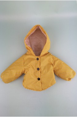 Куртка жовта в горошок для пупса Baby Born 40 - 44 см