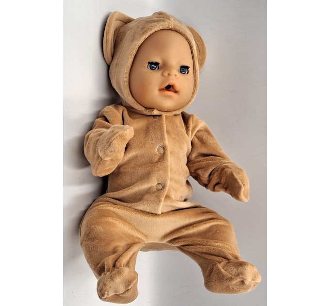 Одяг для пупса Baby Born / Бебі Борн 40 - 44 см Комбінезон "Ведмедик"