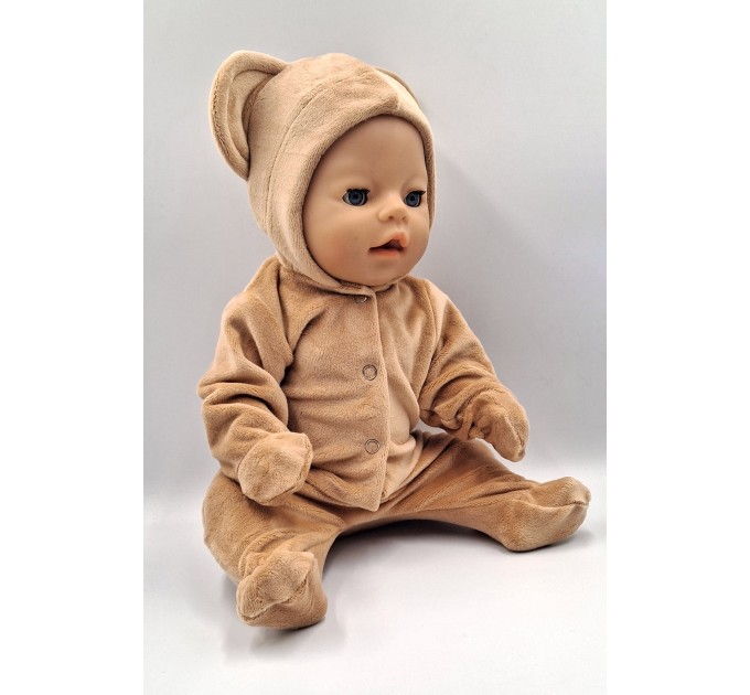 Одяг для пупса Baby Born / Бебі Борн 40 - 44 см Комбінезон "Ведмедик"