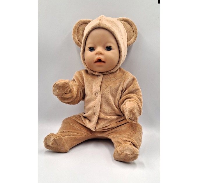 Одяг для пупса Baby Born / Бебі Борн 40 - 44 см Комбінезон "Ведмедик"