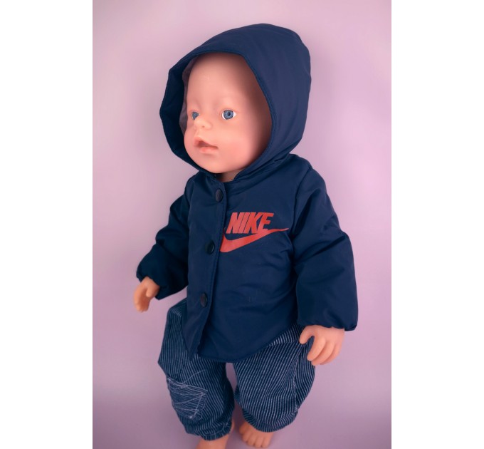 Куртка темно-синяя теплая для Baby Born 40 - 43 см