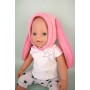 Шапка для Baby Born рожева з вухами