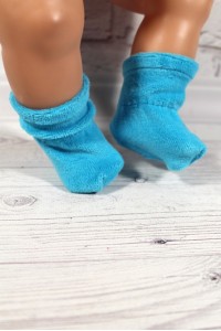 Носки велюровые бирюзовые