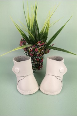 Ботинки для куклы Baby Born белые "под кожу"