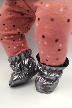 Сапожки теплые цвета графита - обувь для куклы baby born 40 - 43 см