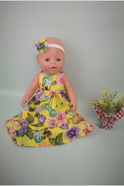 Платье для куклы Baby Born "Солнечное"