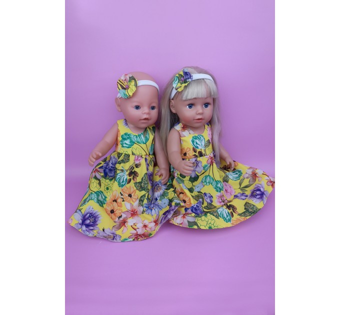 Платье для куклы Baby Born "Солнечное"