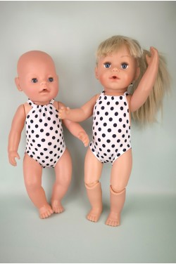 Купальник в горошок для ляльки Baby Born 40 - 43 см