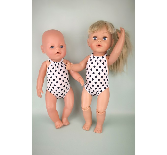 Купальник в горошек для куклы Baby Born 40 - 43 см
