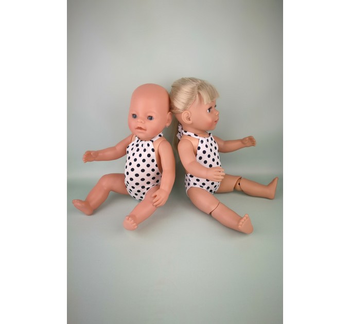 Купальник в горошек для куклы Baby Born 40 - 43 см