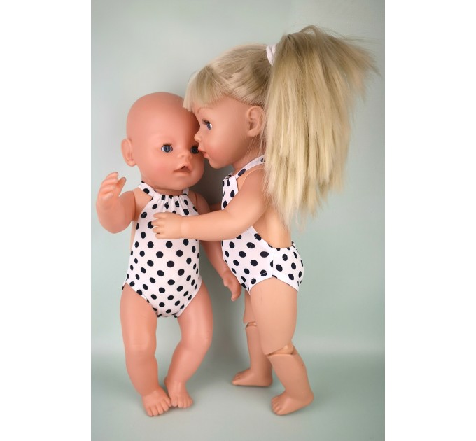 Купальник в горошек для куклы Baby Born 40 - 43 см