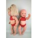 Купальник раздельный красный для куклы Baby Born 40 - 43 см