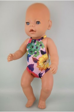 Купальник "Квіти" для пупса Baby Born 40 - 44 см