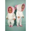 Костюм "Белый медвежонок" - одежда для пупса Baby Born до 46 см