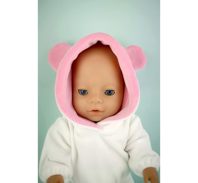 Костюм "Белый медвежонок" - одежда для пупса Baby Born до 46 см