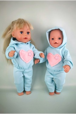 Одежда для Baby Born и Antonio Juan - Костюм "Розовое сердце"