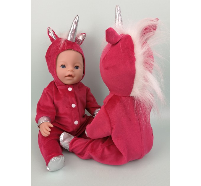Одежда для пупса Baby Born / Беби Борн 40 - 44 см Костюм "Единорожка" 