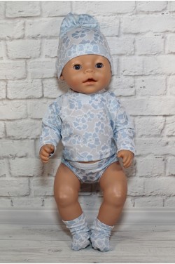 Костюм блакитний ажурний