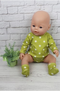 Комплект в зірочках оливковий