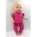 Футболка с лосинами малиновые для пупса Беби Бон / Baby Born 40 - 44 см