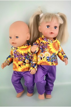 Костюм "Соняшники" - одяг для ляльки baby born 40 - 43 см