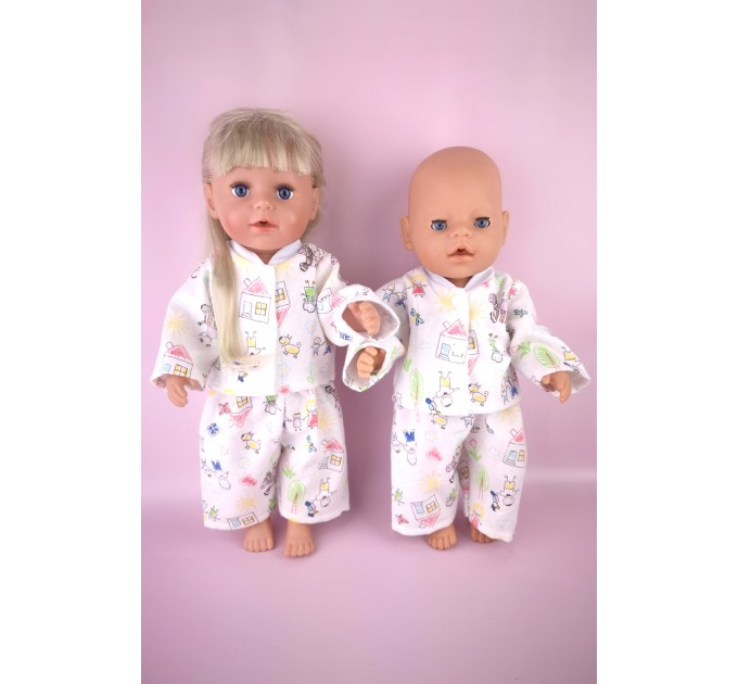 Пижама фланелевая "Человечки" для куклы Baby Born 40 - 44 см