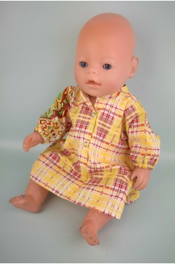 Хлопковая рубашка-туника для пупса Baby Born 40 - 44 см
